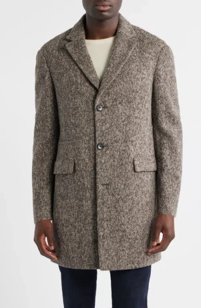 Cardinal Of Canada Sherwood Wool & Alpaca Blend Herringbone Topcoat In Multi