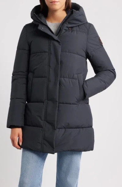 Save The Duck Hooded Quilted Jacket In Black