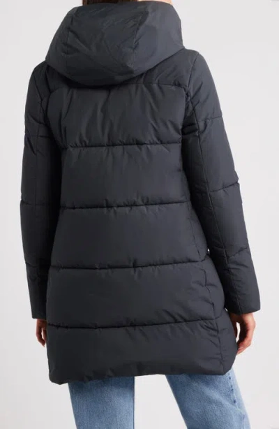 Save The Duck Hooded Quilted Jacket In Black