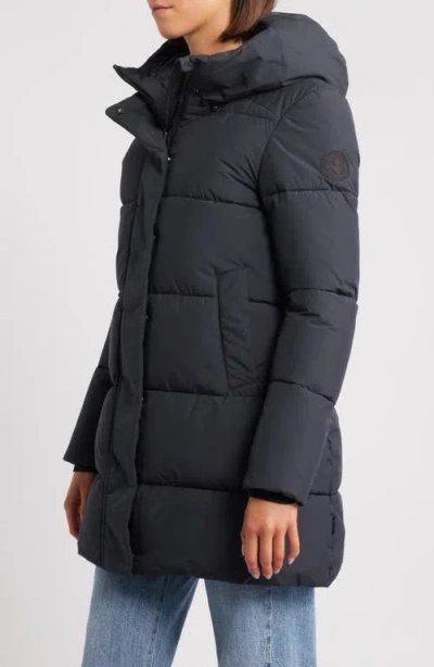 Save The Duck Hooded Quilted Jacket In Black