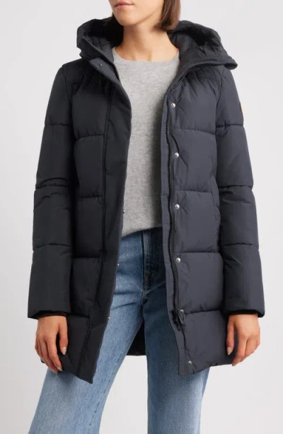 Save The Duck Hooded Quilted Jacket In Black
