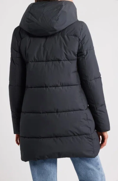 Save The Duck Hooded Quilted Jacket In Black