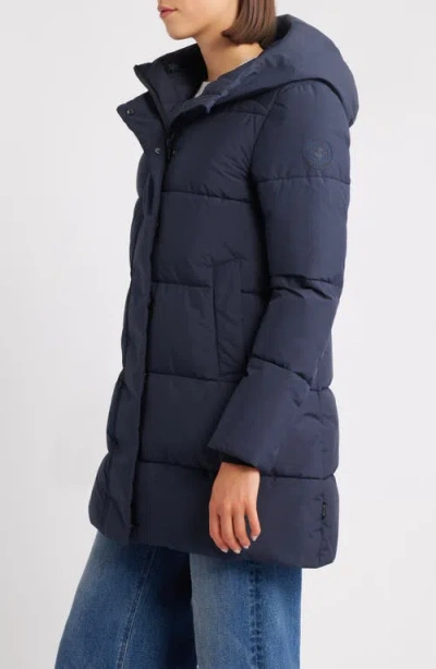 Save The Duck Bethany Waterproof Hooded Quilted Parka In Blue