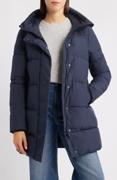 Save The Duck Bethany Waterproof Hooded Quilted Parka In Blue