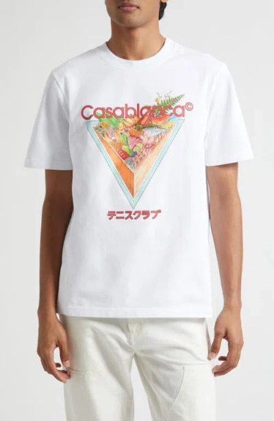 Casablanca Tennis Club Icon T-shirt In White