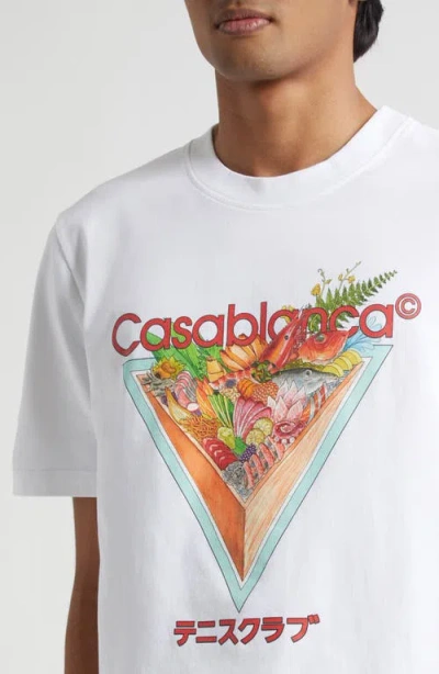 Casablanca Tennis Club Icon T-shirt In White