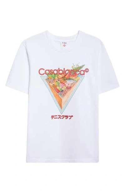 Casablanca Tennis Club Icon T-shirt In White