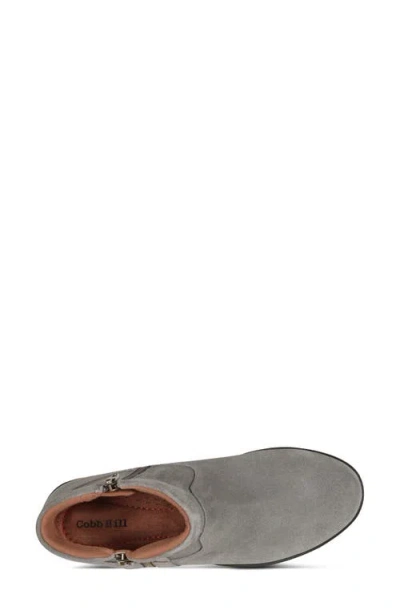 Rockport Cobb Hill Novela Block Heel Bootie In Gray