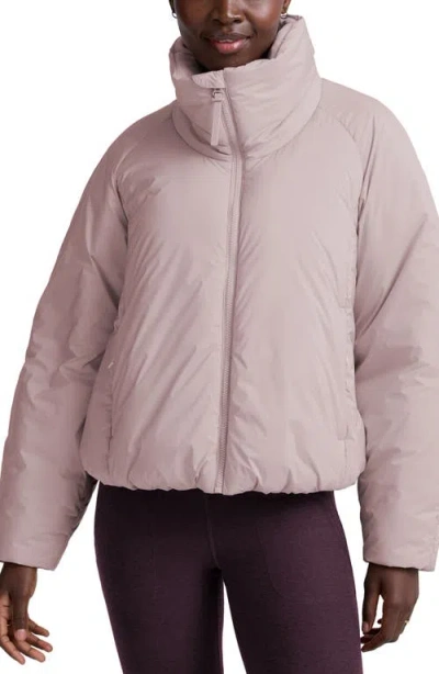 Beyond Yoga Warm Up Water Repellent Puffer Jacket In Pink