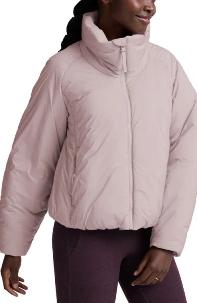 Beyond Yoga Warm Up Water Repellent Puffer Jacket In Pink
