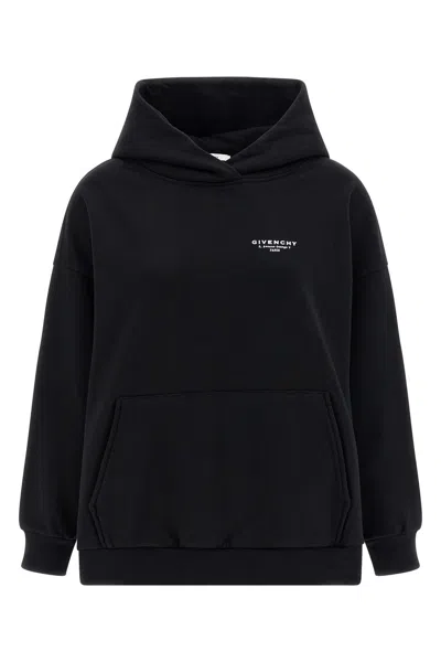 Givenchy Oversized Hooded Sweatshirt Kangaroo Pocket In Black