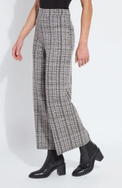 Lyssé Erin Hi Waist Leg Neoprene Pants In Lush Tweed In Gray