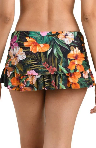 La Blanca Women's Tropical Hideaway Ruffle Skirt In Multi