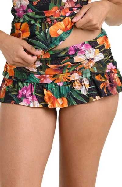 La Blanca Women's Tropical Hideaway Ruffle Skirt In Multi