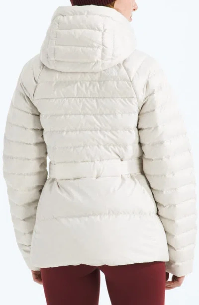 The North Face Metropolis Water Repellent 600 Fill Power Down Hooded Jacket In White