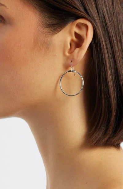 Nashelle Signature Small Hammered Hoop Earrings In Metallic