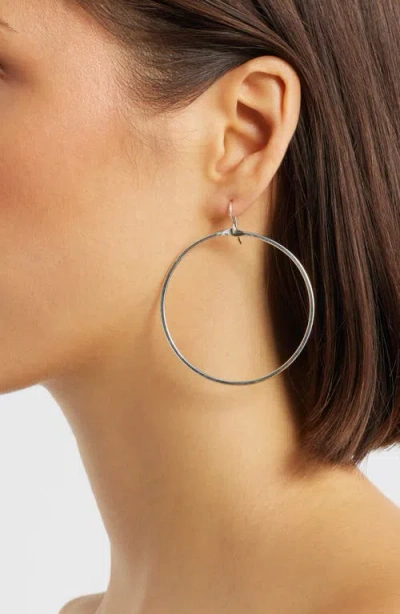 Nashelle Signature Large Hoop Earrings In Metallic