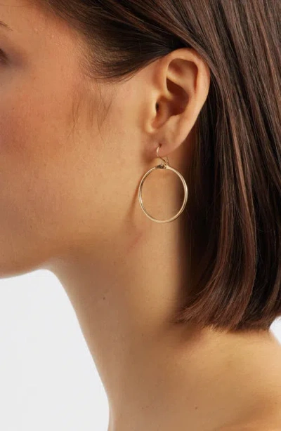 Nashelle Signature Small Hoop Earrings In Brown