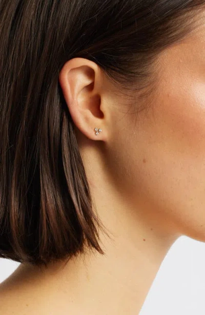 Nashelle Cubic Zirconia Stud Earrings In Brown