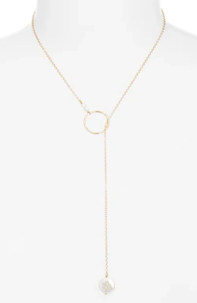 Nashelle Gwyneth Semiprecious Toggle Necklace In Gold