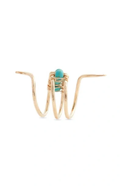 Nashelle Beaded Snake Ring In Multi