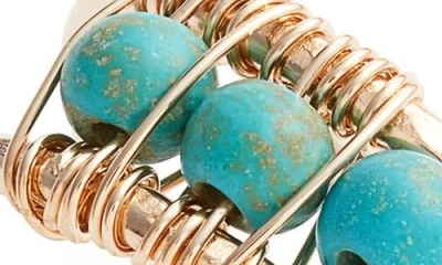 Nashelle Beaded Snake Ring In Multi