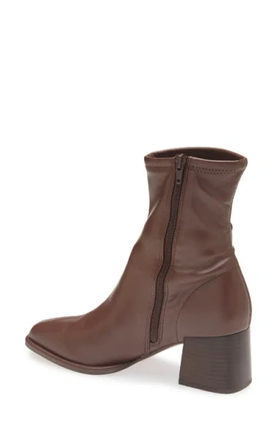 Steve Madden Pammy Block Heel Bootie In Brown
