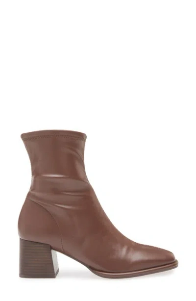 Steve Madden Pammy Block Heel Bootie In Brown