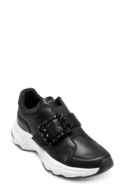 Dkny Jendaya Buckle Sneaker In Black
