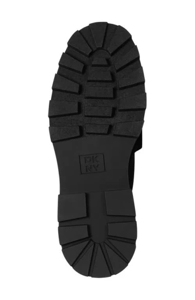 Dkny Signe Faux Shearling Lug Sole Bootie In Black