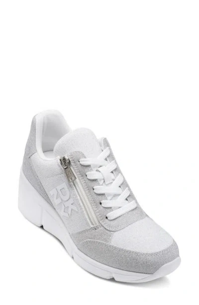 Dkny Sorvino Wedge Sneaker In White