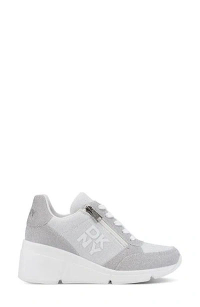 Dkny Sorvino Wedge Sneaker In White