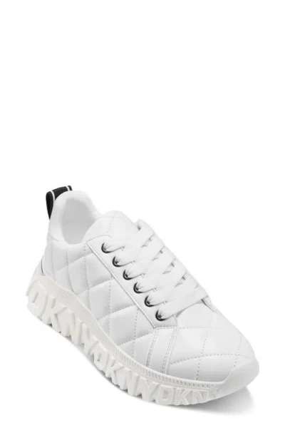 Dkny Lathen Platform Sneaker In White