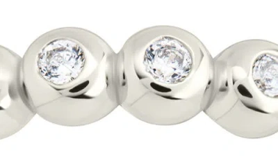 Sterling Forever Trisha Bezel Cubic Zirconia Eternity Band Ring In Silver