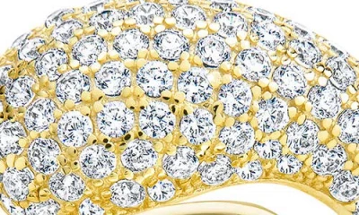 Sterling Forever Cecilia Cubic Zirconia Open Ring In Gold