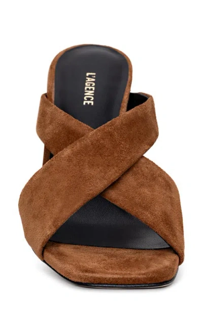 L'agence Mirabelle Slide Sandal In Brown