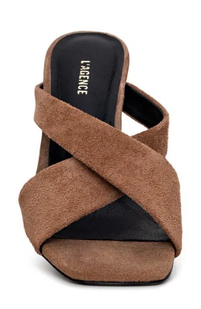 L'agence Mirabelle Slide Sandal In Brown