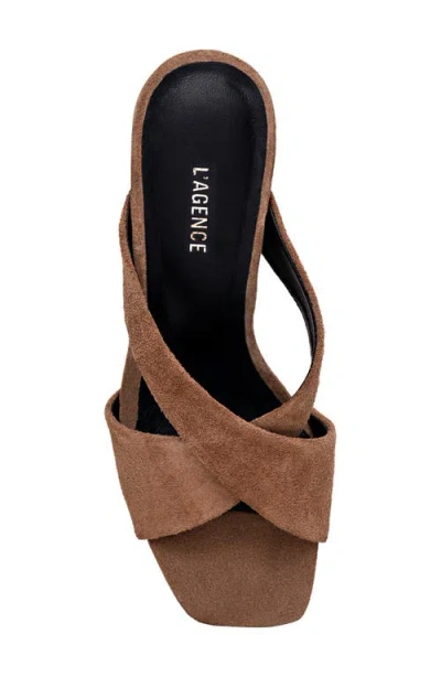 L'agence Mirabelle Slide Sandal In Brown
