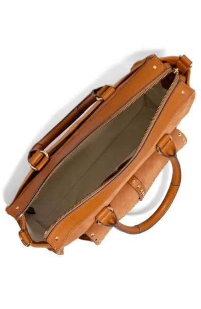 Aimee Armour Leather Satchel In Brown