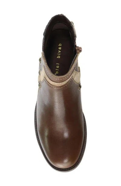 David Tate Spike Stud Bootie In Brown