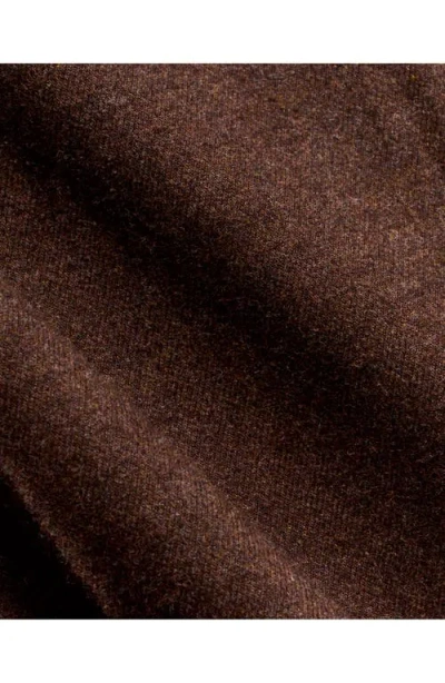 Billy Reid Flat Front Cotton Flannel Dress Pants In Brown