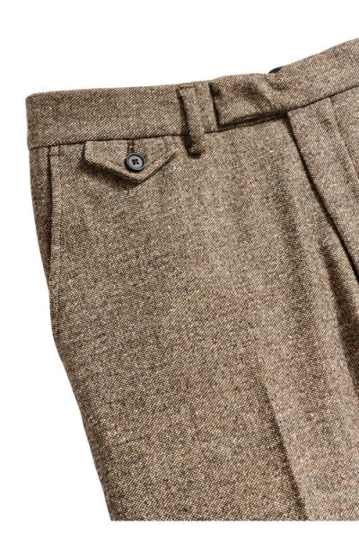 Billy Reid Flat Front Wool Blend Dress Pants In Neutral