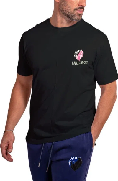 Maceoo Ascension Solid 0107 Graphic T-shirt In Black