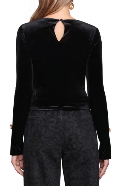 Avec Les Filles Women's Long Sleeve Top In Black