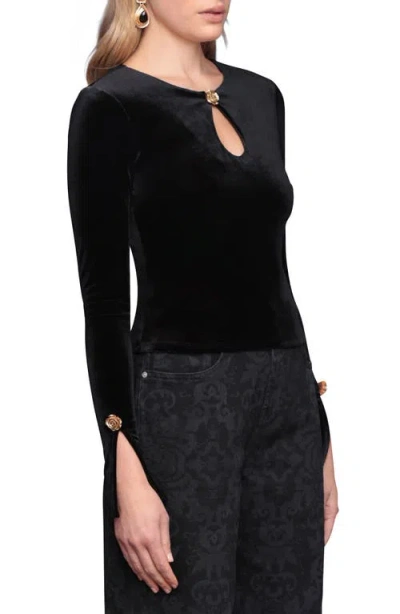 Avec Les Filles Women's Long Sleeve Top In Black