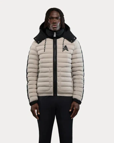 Alpenhaus Uriage Lightweight Bomber Puffer With Removable Hood In Neutral