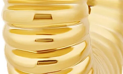 Shymi Textured Hoop Earrings In Gold