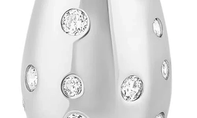 Shymi Pavé Inlay Teardrop Earrings In Silver