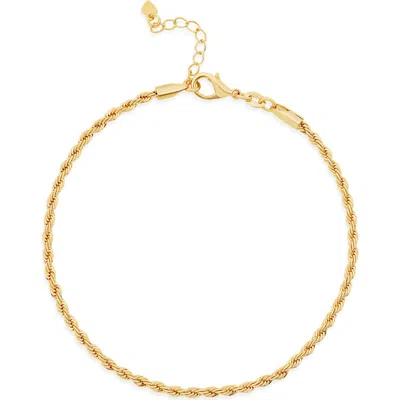 Shymi Thin Chain Anklet In Gold