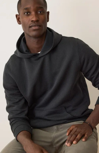 Marine Layer Corbet Vertical Quilted Pullover Hoodie In Green